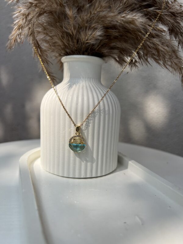 Blue Stone Heart Necklace